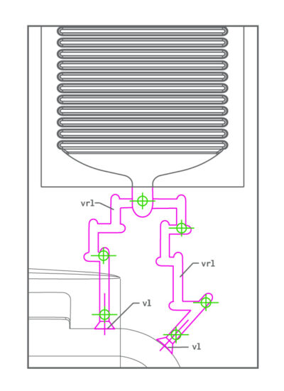 diagram of vent runners